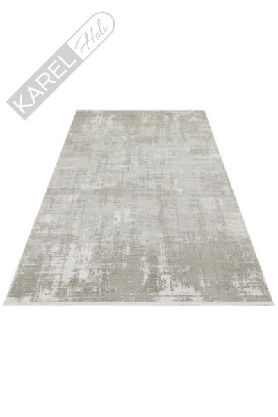 LEONA LNA 01 GREY Yumuşak Tuşeli Hav Toz Vermez Modern Makine Halısı
