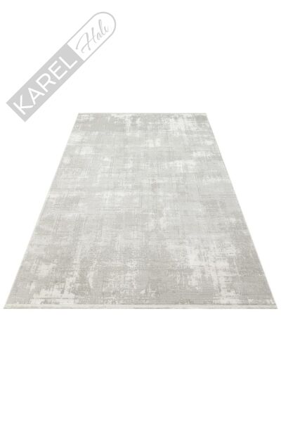 LEONA LNA 01 GREY Yumuşak Tuşeli Hav Toz Vermez Modern Makine Halısı