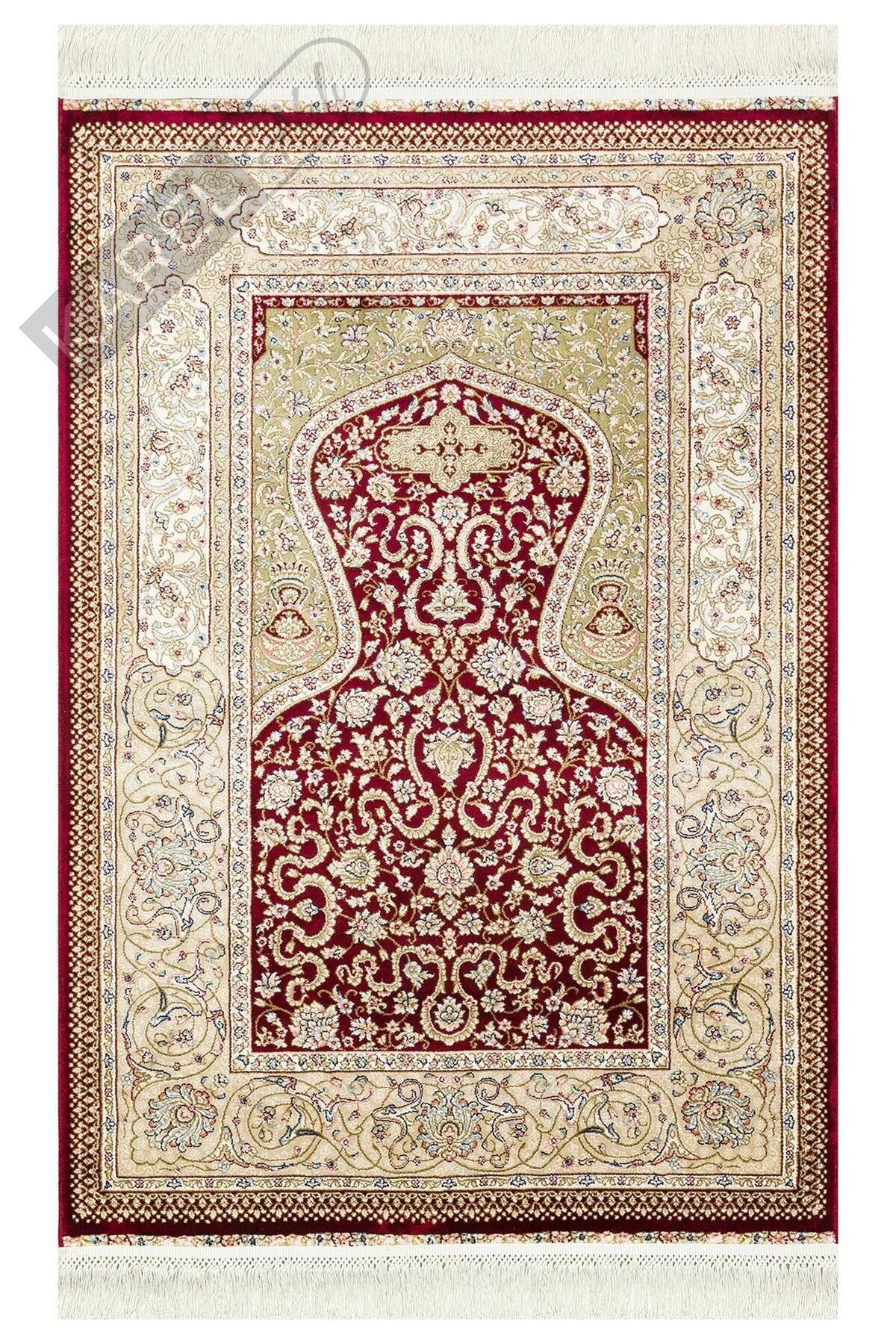 ISFAHAN SECCADE ISF SCD 02 RED Klasik Desenli Yüksek Kalite Sık Dokuma Seccade