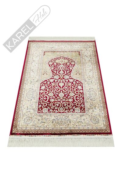 ISFAHAN SECCADE ISF SCD 02 RED Klasik Desenli Yüksek Kalite Sık Dokuma Seccade