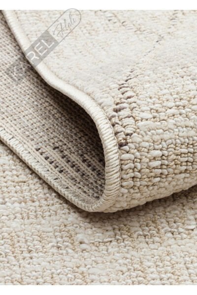 SAHARA SHA 03 CREAM GREY Hav Toz Vermez Yumuşak Tuşeli Modern Makine Halısı