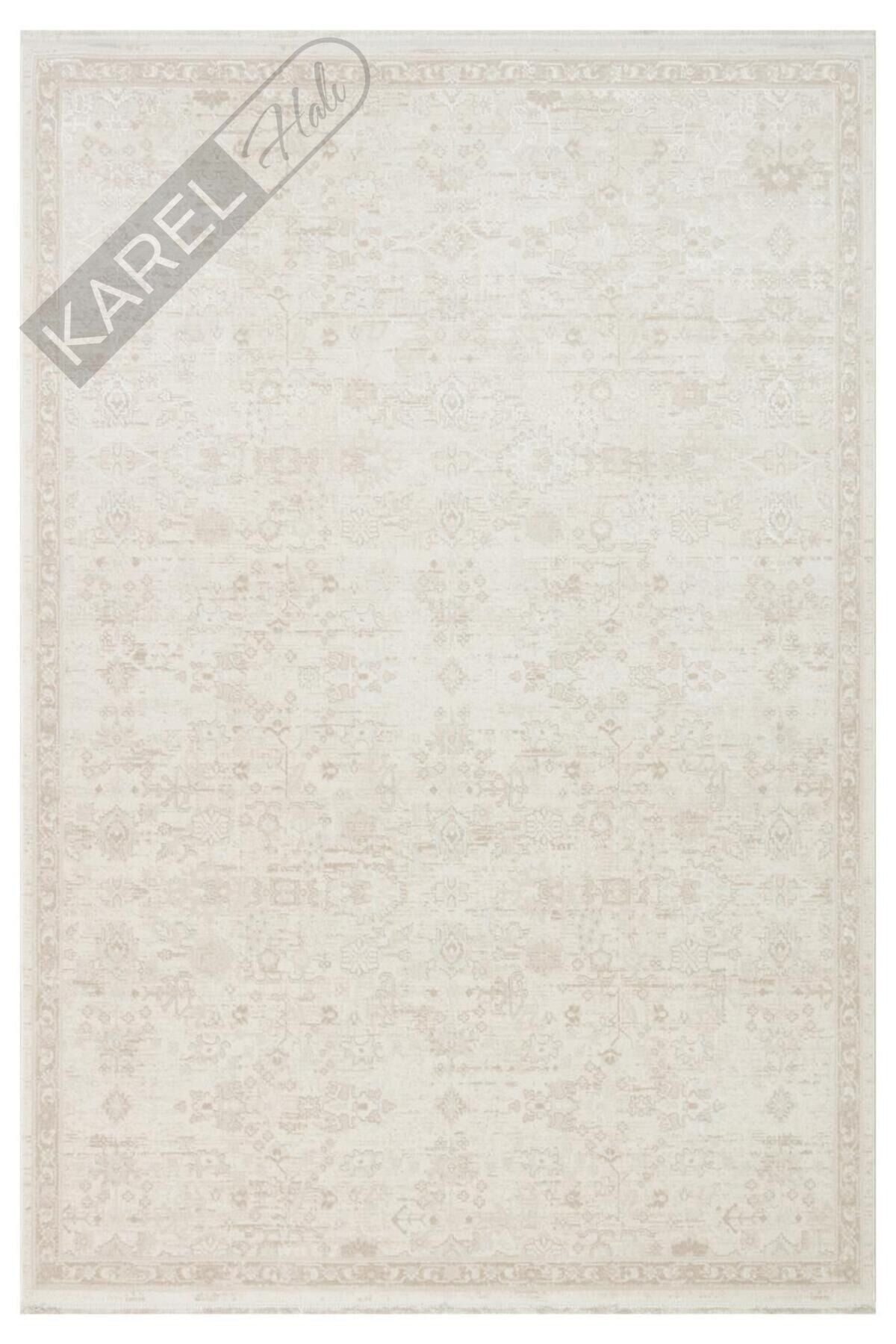 LEONA LNA 05 CREAM Yumuşak Tuşeli Hav Toz Vermez Modern Makine Halısı