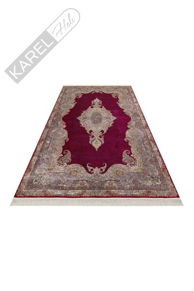 ISFAHAN ISF 02 RED Klasik Desenli Yüksek Kalite Sık Dokuma Makine Halısı