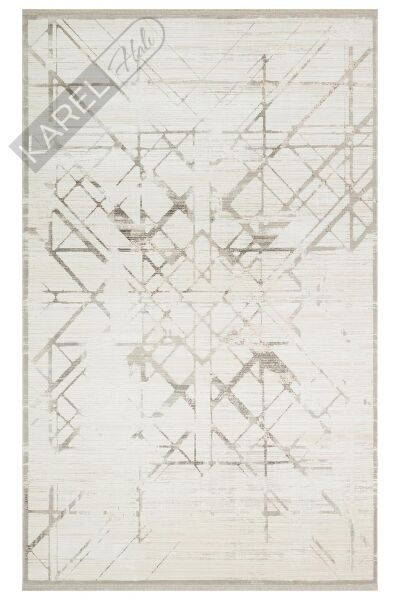 PADONA PDN 02 CREAM GREY  Extra Yumuşak Dokulu Sık Dokuma Modern Desenlere Sahip Şık Salon Halısı