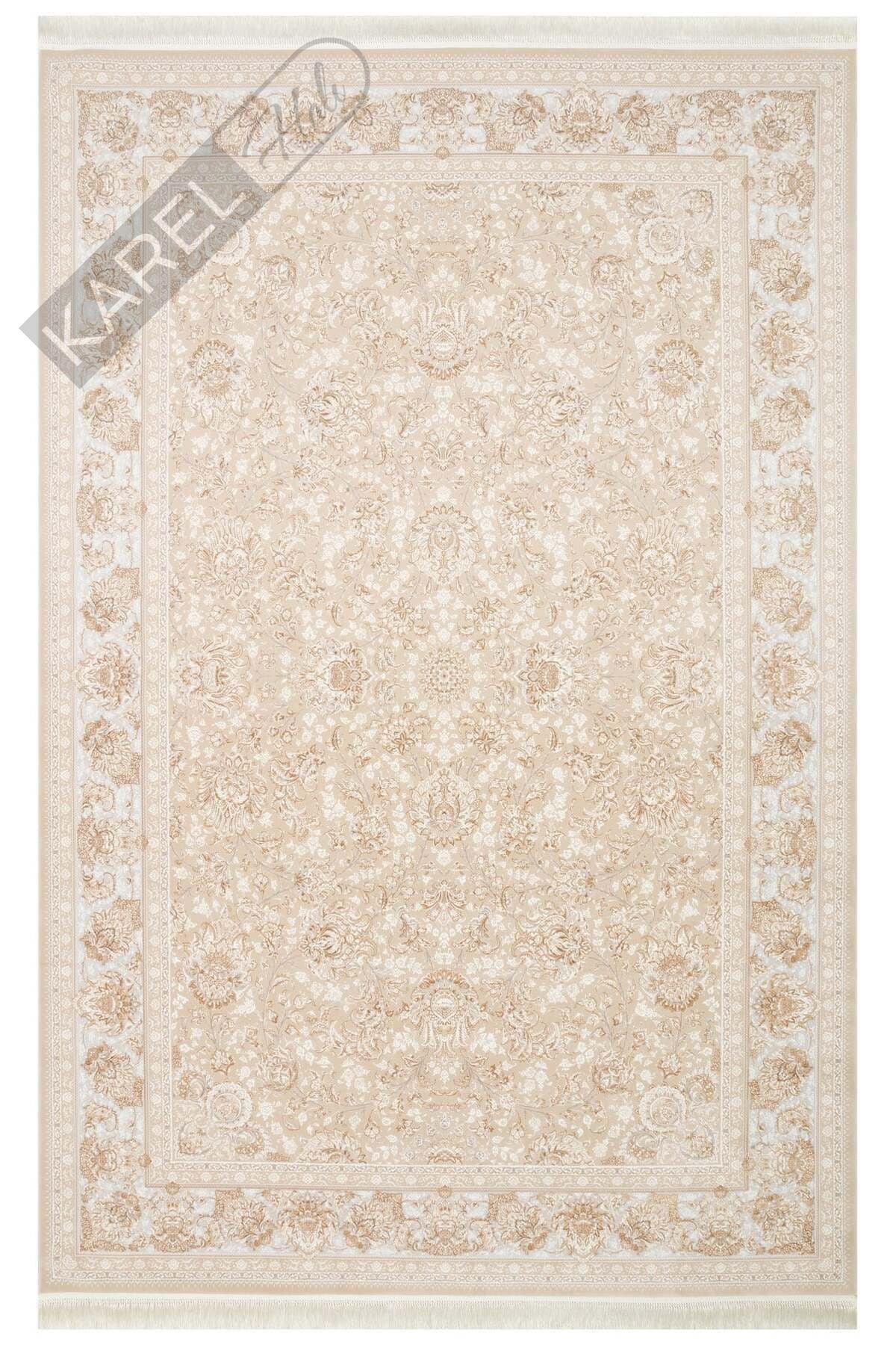 PERSIAN PER 02 BEIGE Klasik Desenli Yüksek Kalite Sıkı ve İnce Dokuma Yaklaşık 3 Milyon Point Makin
