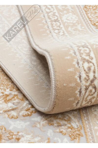 PERSIAN PER 02 BEIGE Klasik Desenli Yüksek Kalite Sıkı ve İnce Dokuma Yaklaşık 3 Milyon Point Makin