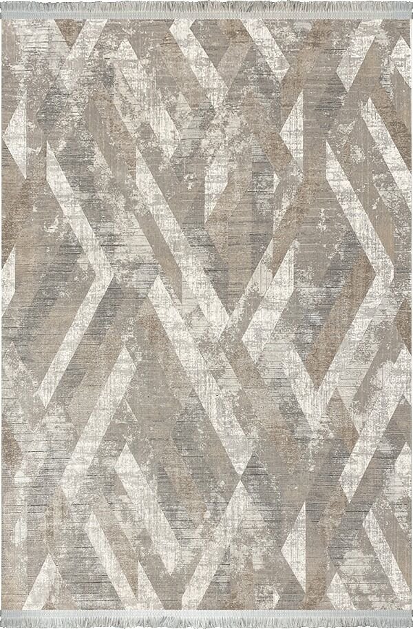 Woolen Halı İpek Koleksiyonu 5004 Grey Bej Premium Viskon Halı