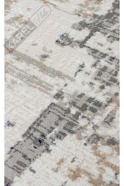 PADONA PDN 07 CREAM BEIGE  Extra Yumuşak Dokulu Sık Dokuma Modern Desenlere Sahip Şık Salon Halısı