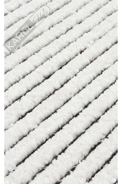 TERAZZO TRZ 07 WHITE BLACK Hav Toz Vermez Yumuşak Dokulu Etnik Örgü Desenlere Sahip Modern İskindin