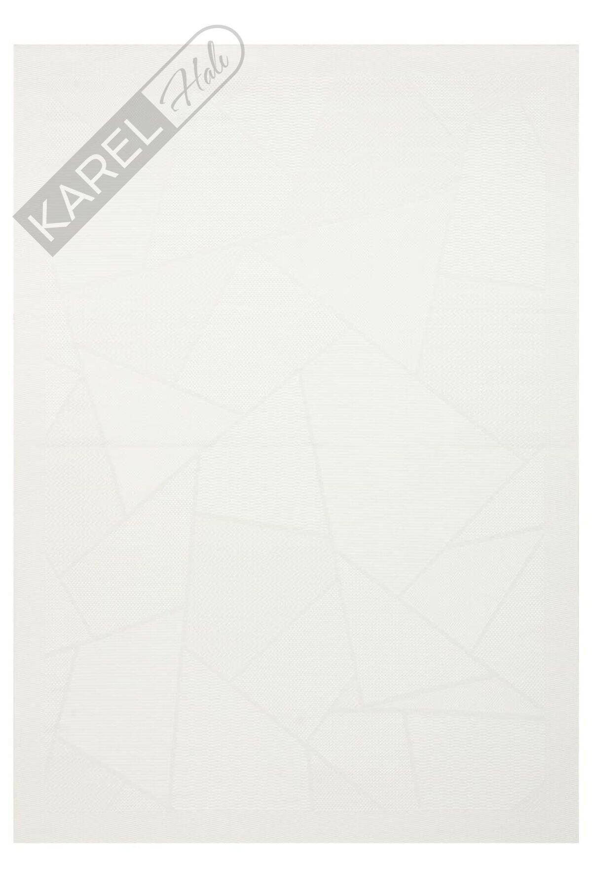 MONO LUX MNO LUX 01 WHITE Kaymaz Tabanlı Modern Desenlere Sahip İnce Halı