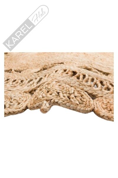 Sole Ca-109 Natural Xw Oval El Dokuma Naturel Jüt Hasır Halı Kilim