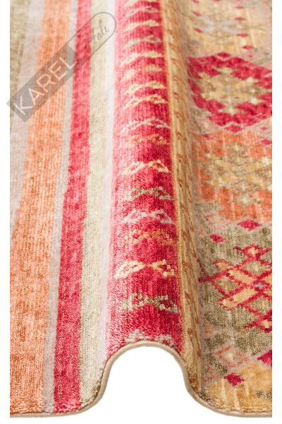 Zara Zr 12 Red Autumn Otantik Desenli El Emeği Ile Özel Tezgahlarda Üretilen Modern Uşak Halısı