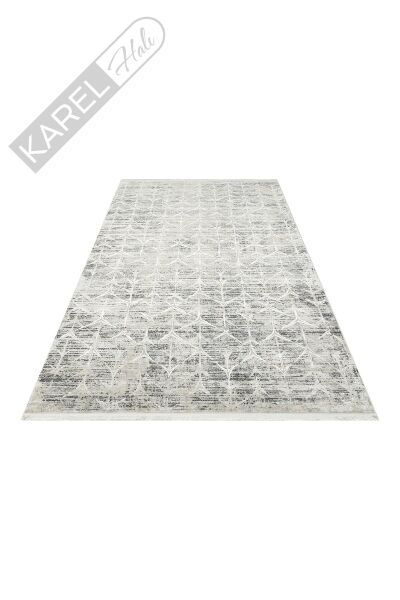VERONA DYED VRD 06 GREY NATURAL Overdyed Yumuşak İpeksi Tuşeli Yüksek Alçak Oymalı Modern İnce Maki