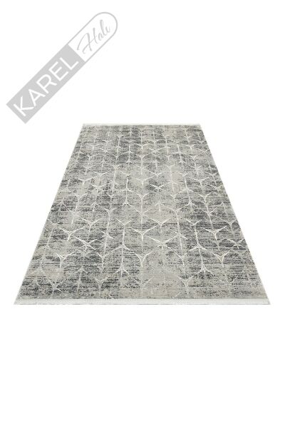 VERONA DYED VRD 06 GREY NATURAL Overdyed Yumuşak İpeksi Tuşeli Yüksek Alçak Oymalı Modern İnce Maki