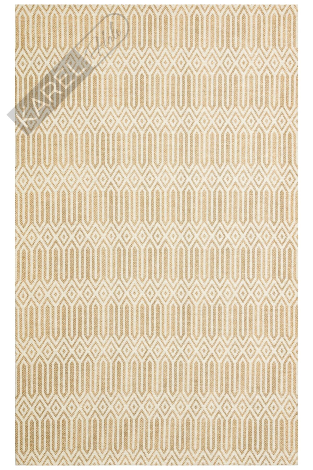 Brooklyn Brk 10 Natural Ivory Hasır Dokulu Renkli Dokuma Modern Kilim