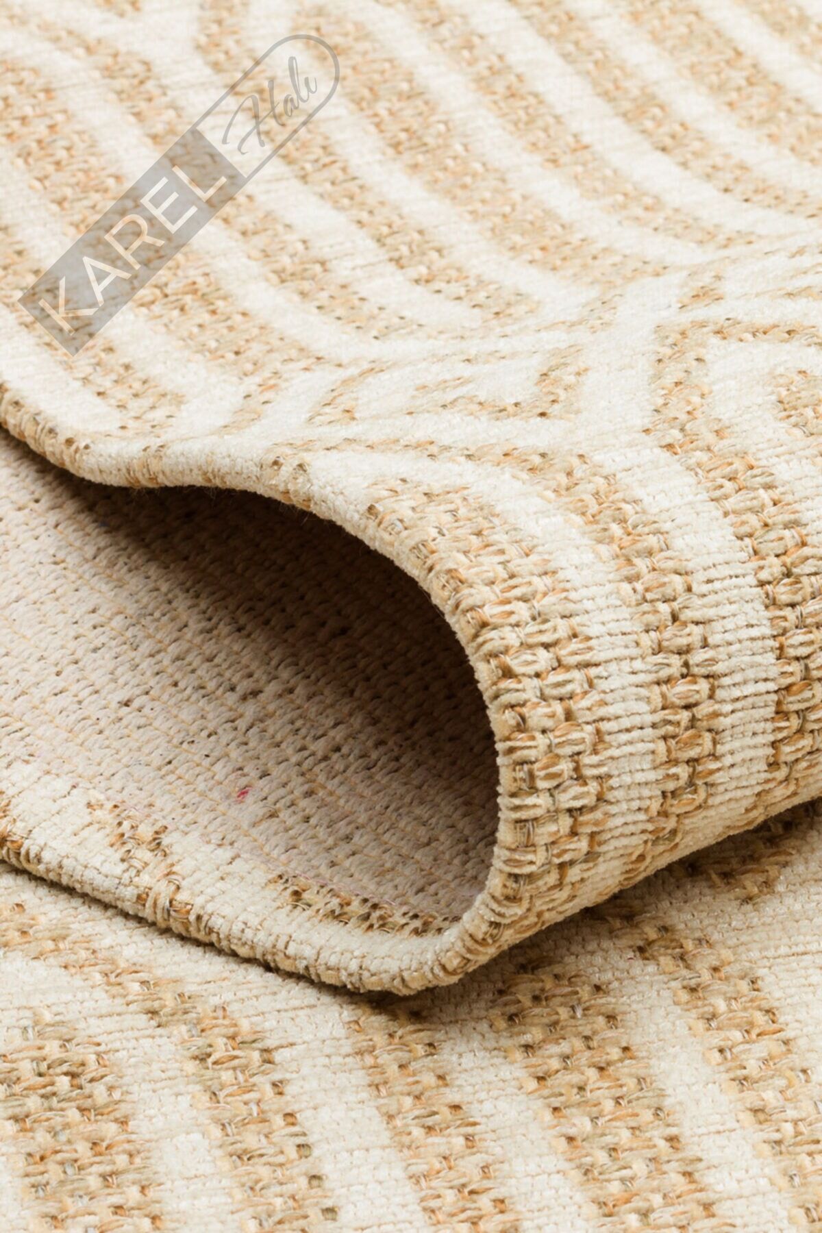 Brooklyn Brk 10 Natural Ivory Hasır Dokulu Renkli Dokuma Modern Kilim