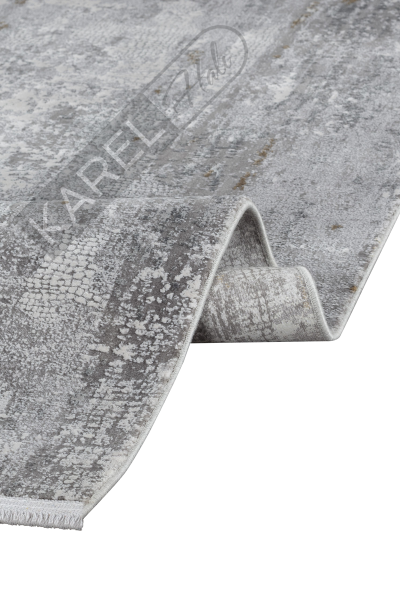 Apex Halı Aura 2811 Gri Premium Viskon İpek Halı