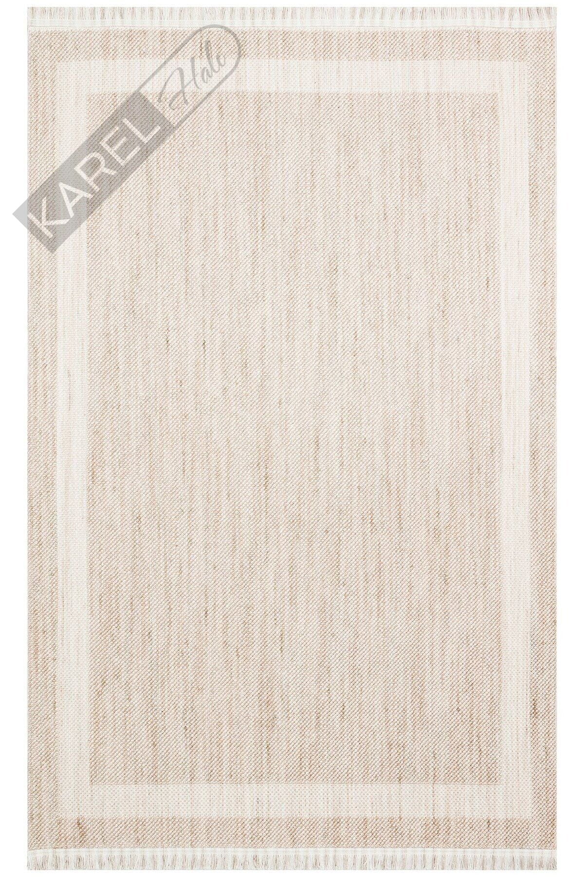 COZY CZY 05 BEIGE Hav Toz Vermez Modern Örgü Dokuma Makine Halısı