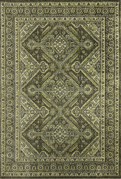 Woolen Halı History Koleksiyonu 8702 Yeşil Vintage Polyester Halı