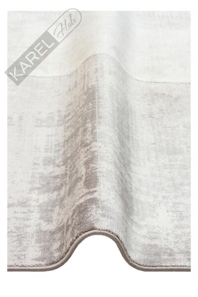 MERANO MRN 01 CREAM GREY Geometrik Desenli Yüksek Kalite Sık Dokuma Salon Halısı