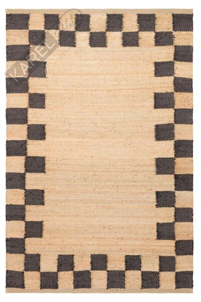 ECHO ECH 13 NATURAL BLACK XW Jüt ile Üretilen El Dokuma Sisal Kilim
