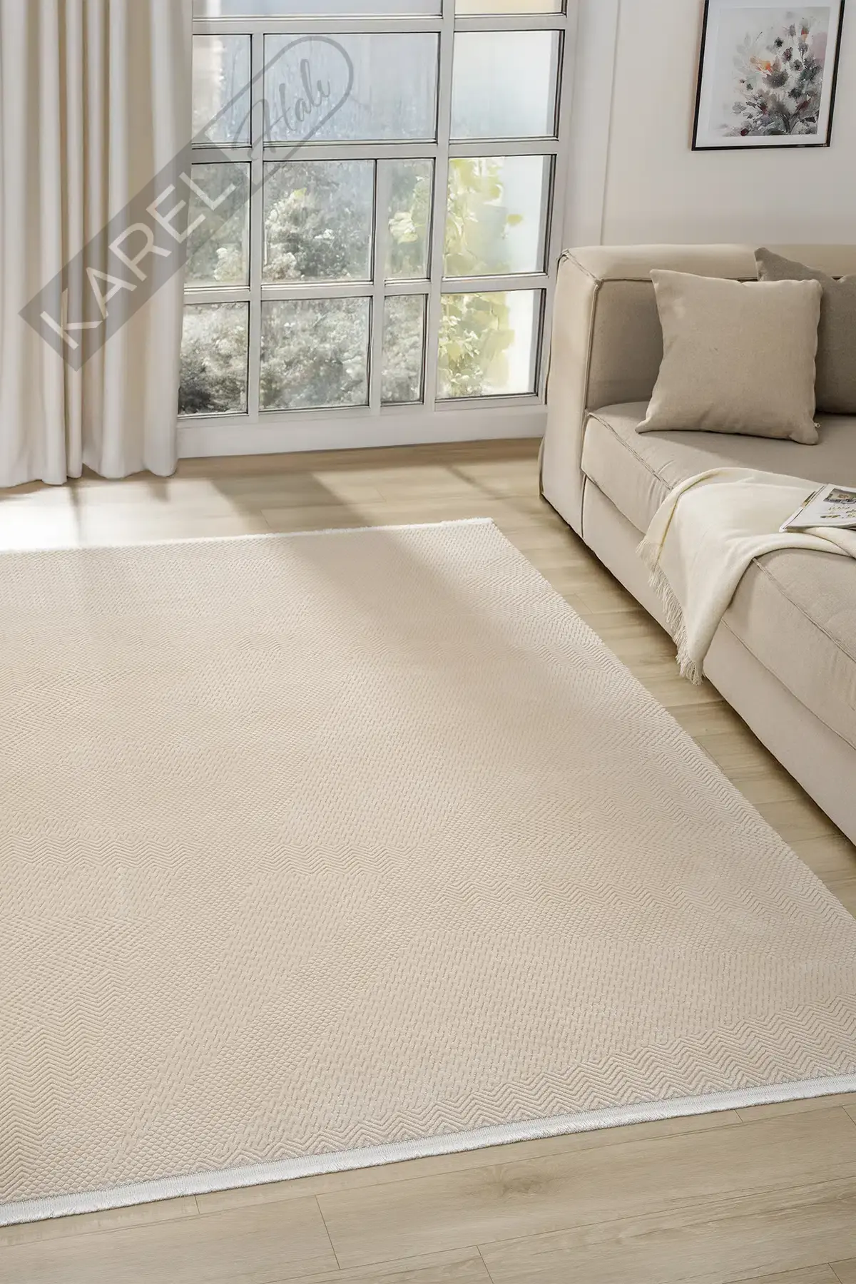 Seyran Halı Lima 0556 Bej Premium Akrilik Halı