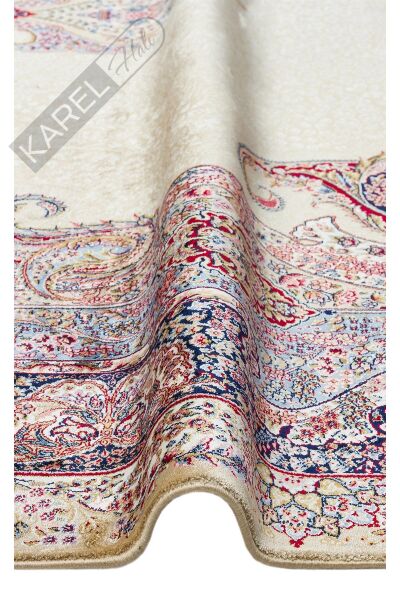ISFAHAN ISF 02 CREAM Klasik Desenli Yüksek Kalite Sık Dokuma Makine Halısı