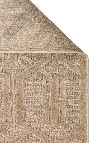 ZENITH ZNT 07 LATTE  Yüksek Alçak Dokulu Naturel Yün ve Viskon Modern Dokuma Halı