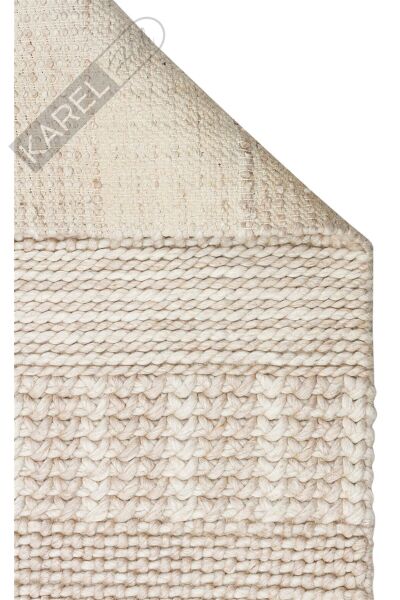 JADE J352 BEIGE  Naturel Kazak Örgü Desenli El Dokuma Örgü Halı