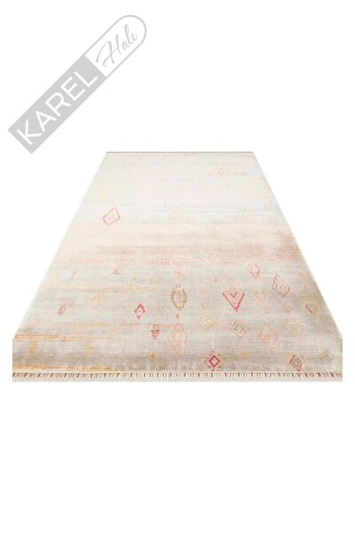 ZARA ZR 15 BEIGE AUTUMN  Otantik Desenli El Emeği İle Özel Tezgahlarda Üretilen Modern Uşak Halısı