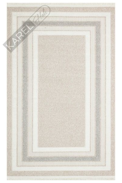 MOTTO MOT 04 BEIGE GREY Yumuşak Tuşeli Örgü Dokuma Modern Makine Halısı