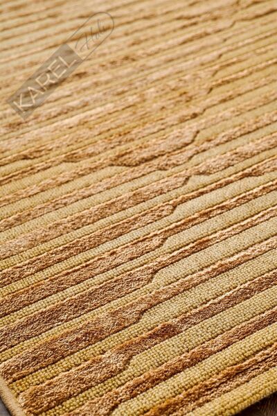 ZENITH DYED ZNT 02 ANTIK GOLD DYED  Yüksek Alçak Dokulu Naturel Yün ve Viskon Modern Dokuma Halı