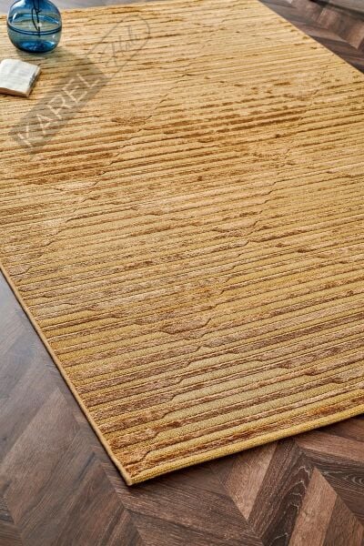 ZENITH DYED ZNT 02 ANTIK GOLD DYED  Yüksek Alçak Dokulu Naturel Yün ve Viskon Modern Dokuma Halı