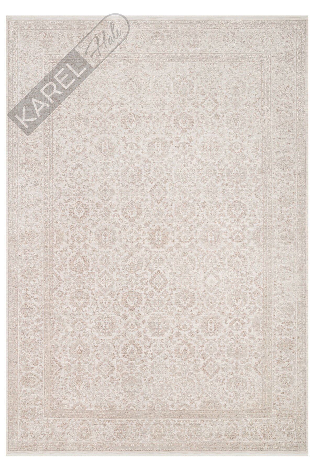 MAHAL MOOD MHL MOOD 03 CREAM BEIGE Klasik Desenli Yüksek Kalite Sık Dokuma Salon Halısı
