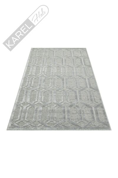 ZENITH ZNT 07 GREY  Yüksek Alçak Dokulu Naturel Yün ve Viskon Modern Dokuma Halı