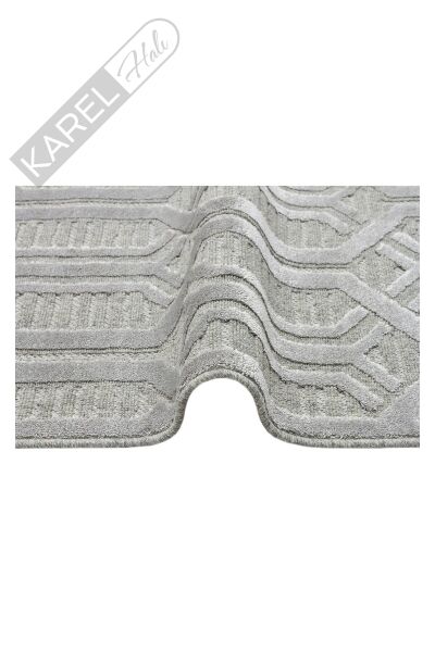ZENITH ZNT 07 GREY  Yüksek Alçak Dokulu Naturel Yün ve Viskon Modern Dokuma Halı