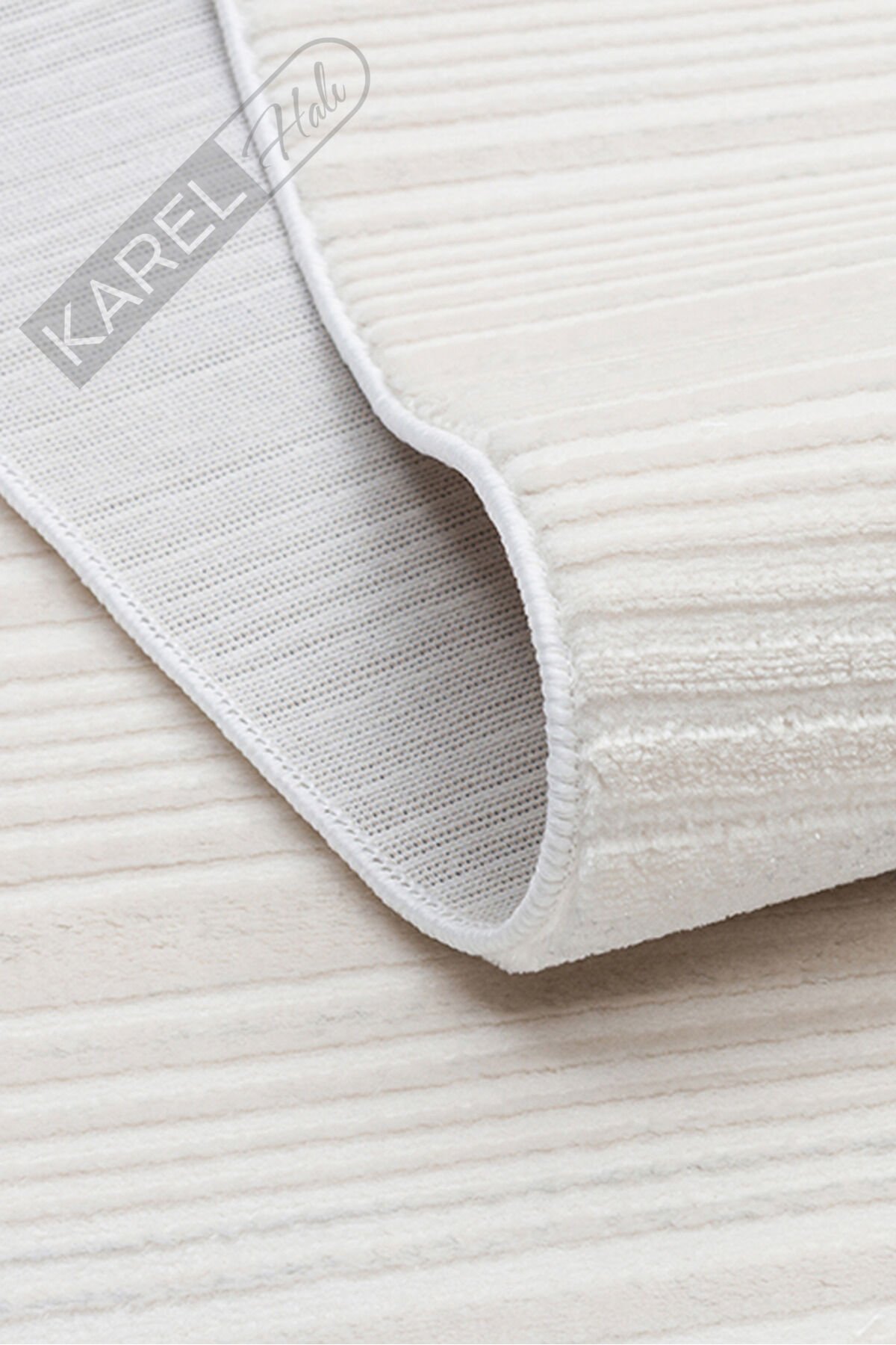 NORA NOR 03 WHITE Hav Toz Vermez Yıkanabilir Kaymaz İnce Dokuma Modern Halı