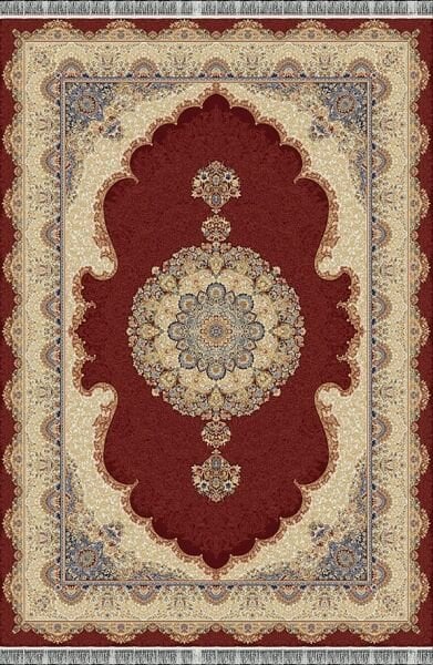 Woolen Halı Ottoman Koleksiyonu 5253 Bordo Premium İpek Halı