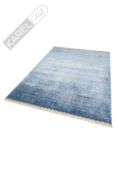 Zara Zr 06 Blue Otantik Desenli El Emeği Ile Özel Tezgahlarda Üretilen Modern Uşak Halısı