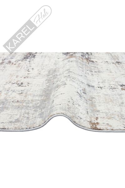 Lagos Lgs 01 Cream Sılver Hav Toz Vermez Antibakteriyel Modern Makine Halısı