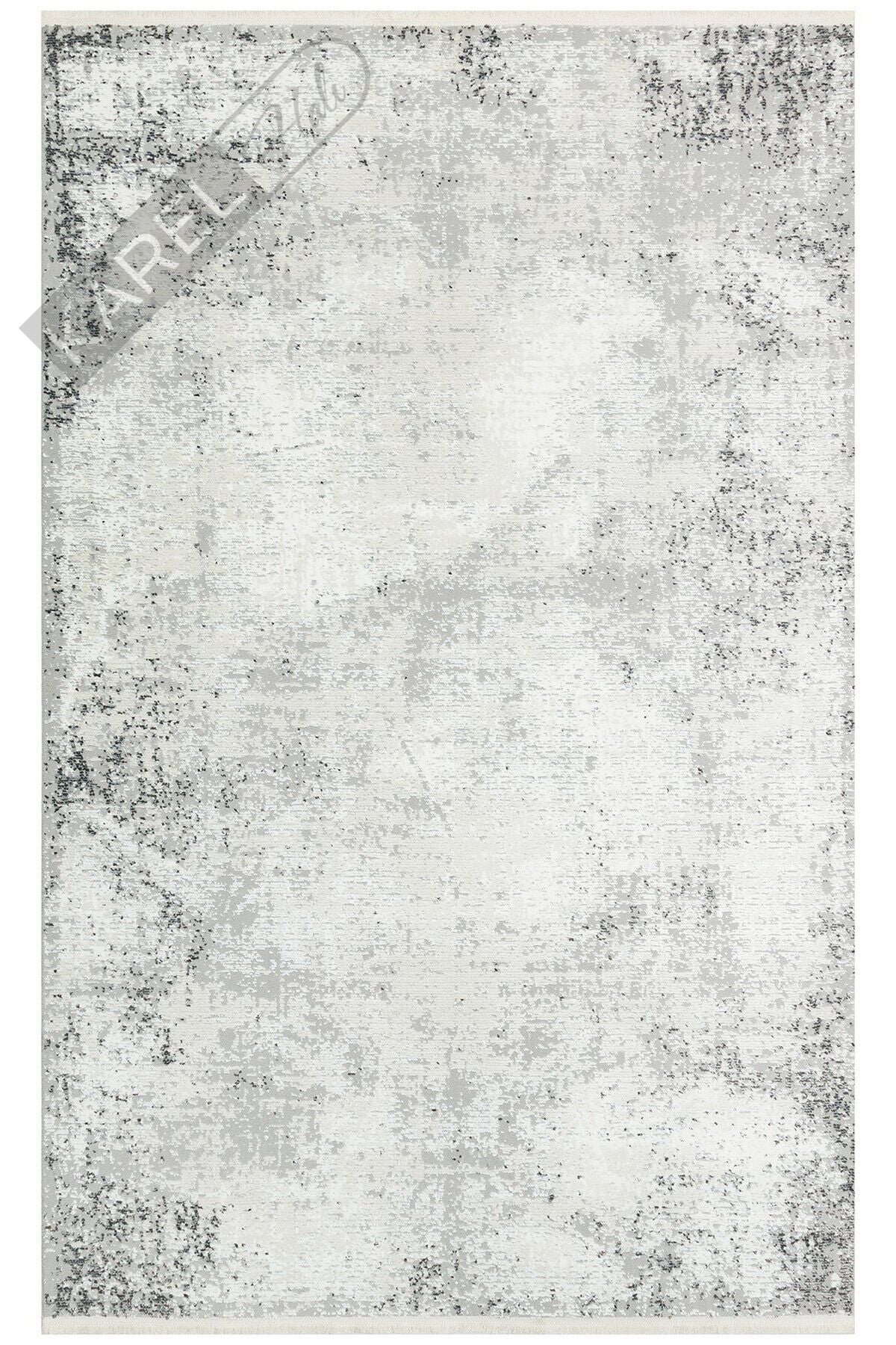 LAGOS XW LGS 05 CREAM GREY XW Hav Toz Vermez Eskitme Desenli Modern Makine Halısı