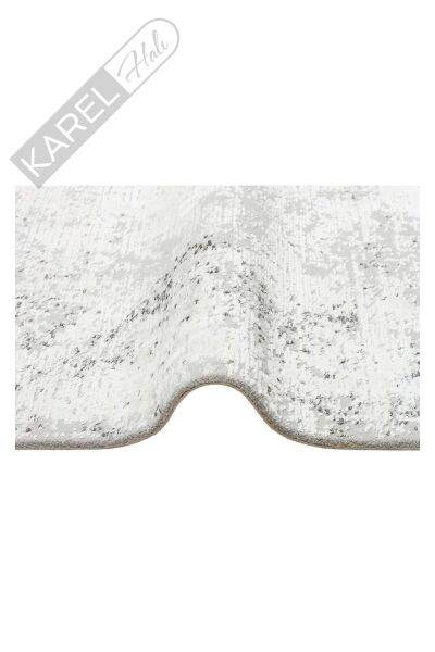 LAGOS XW LGS 05 CREAM GREY XW Hav Toz Vermez Eskitme Desenli Modern Makine Halısı