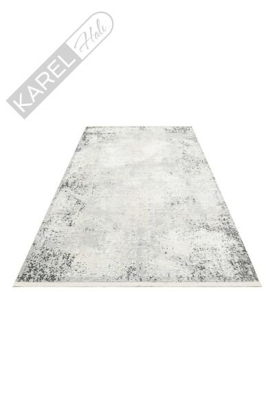 LAGOS XW LGS 05 CREAM GREY XW Hav Toz Vermez Eskitme Desenli Modern Makine Halısı