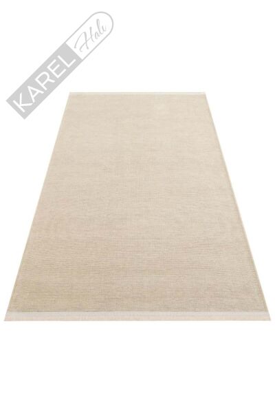 LIZA KILIM LIZ 01 BEIGE Hav Toz Vermez Kaymaz Tabanlı Yıkanabilir Düz Renk Kilim