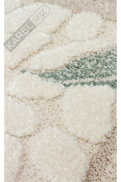 PICCOLO PCL 08 CREAM MULTY  Pastel Renkli Hav ve Toz Vermeyen Çocuk Halısı