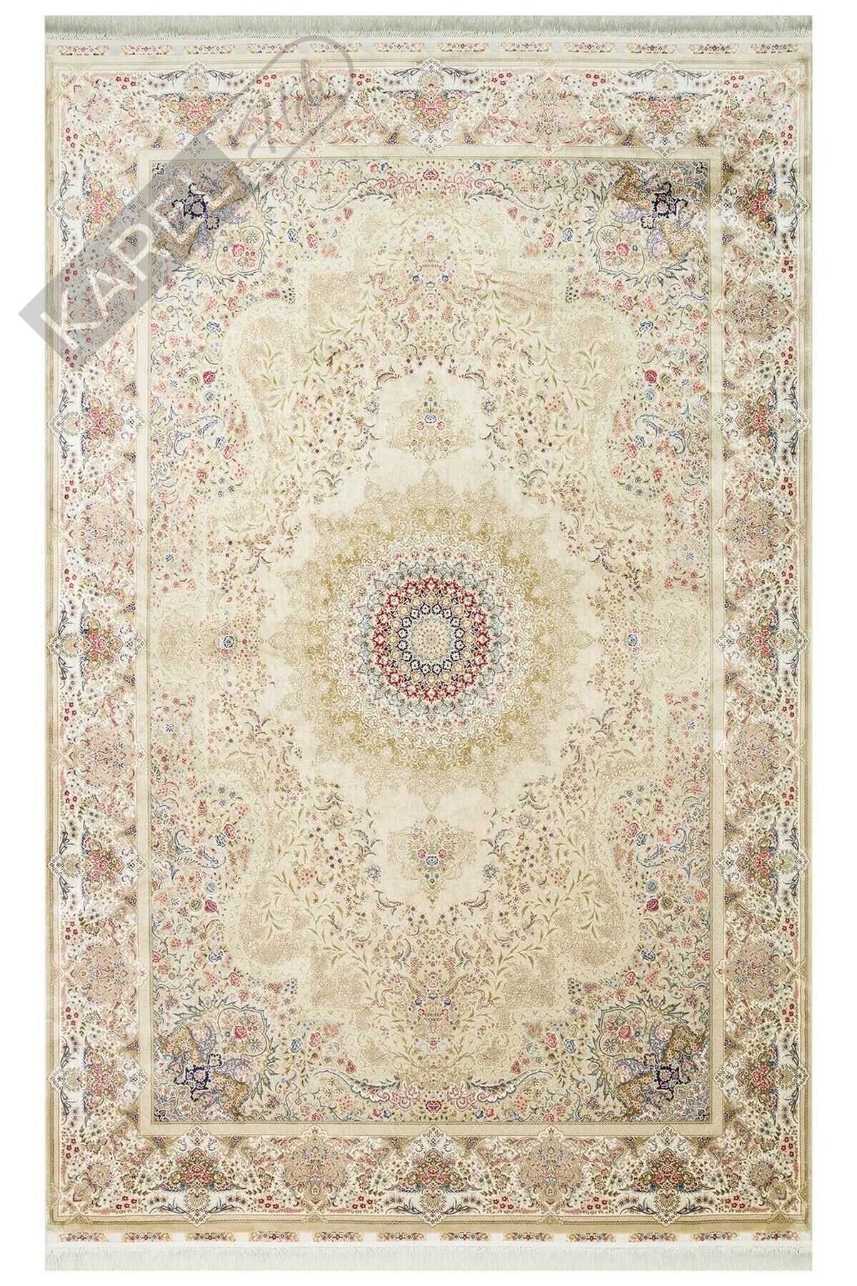 ISFAHAN ISF 06 CREAM Klasik Desenli Yüksek Kalite Sık Dokuma Makine Halısı