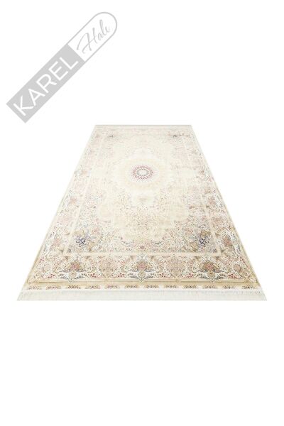 ISFAHAN ISF 06 CREAM Klasik Desenli Yüksek Kalite Sık Dokuma Makine Halısı