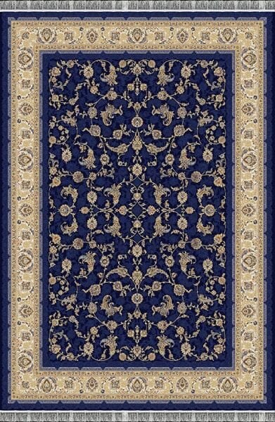 Woolen Halı Ottoman Koleksiyonu 5257 Mavi Premium İpek Halı