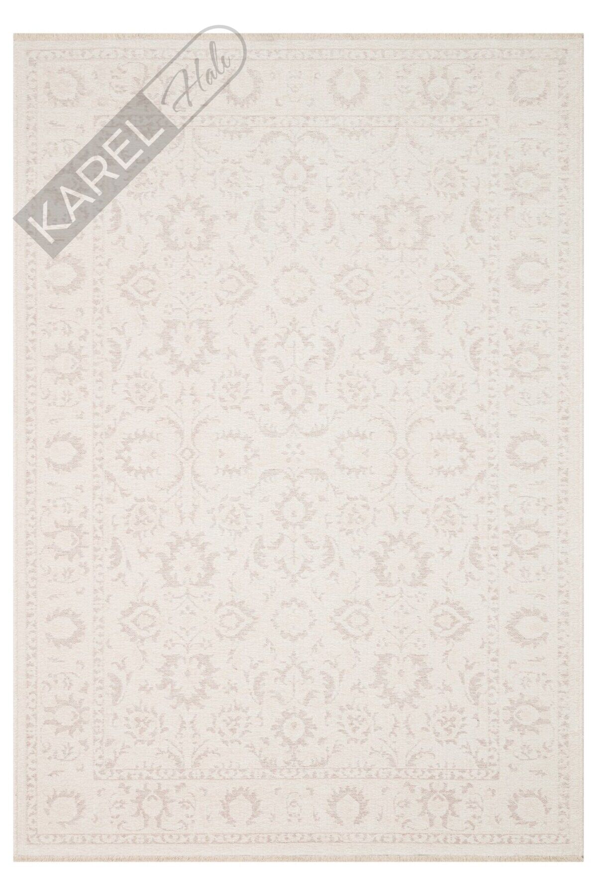 LIZA KILIM XW LIZ 03 WHITE XW Hav Toz Vermez Kaymaz Tabanlı Yıkanabilir Düz Renk Kilim
