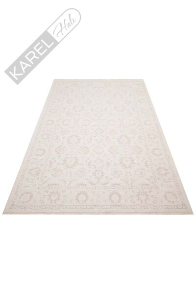 LIZA KILIM XW LIZ 03 WHITE XW Hav Toz Vermez Kaymaz Tabanlı Yıkanabilir Düz Renk Kilim